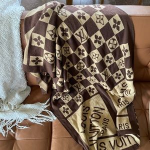 Louis Vuitton large heavy knit scarf/shawl.